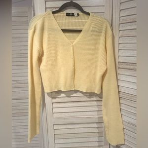 Yellow Button Down Sweater